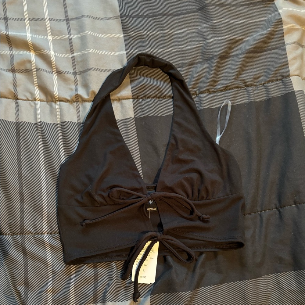 Halter tops with adjustable front
